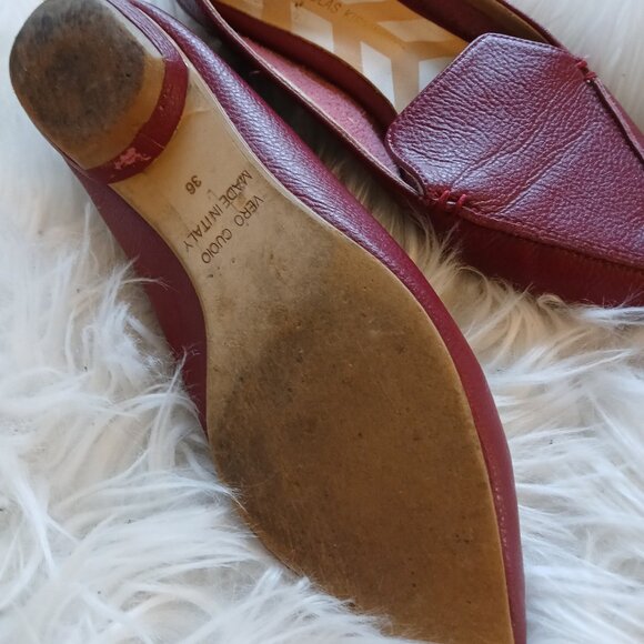 Red Leather Nicholas Kirkwood Beya Flats Size 36 - Picture 3 of 3
